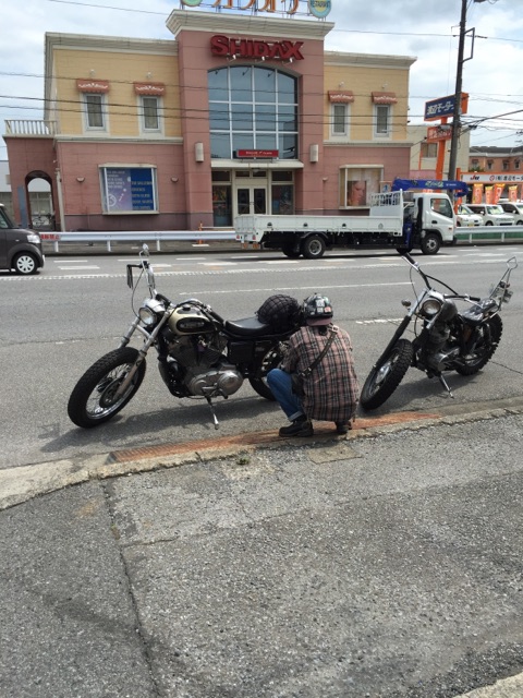太七　佐野ラーメン　バイク　ハーレー