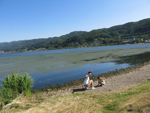 信州　諏訪湖　ヴィーナスライン　旅行　家族　６月　晴れ　サンセット　そば　ドライブ